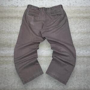 Vintage Y2K Haggar Khakis Pants 36x30  Baggy Wide Leg Fit Brown Cotton